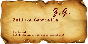 Zelinka Gabriella névjegykártya
